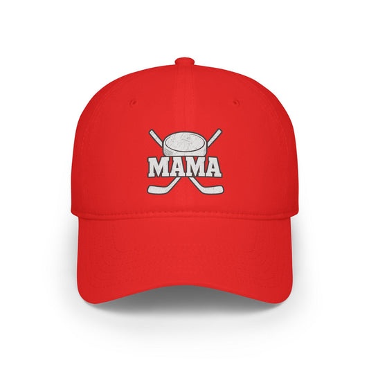 Mama Hockey Cap | Low Profile Baseball Cap | Supportive Gift for Hockey Moms | Sportswear | Outdoor Activities | Holiday Gifts