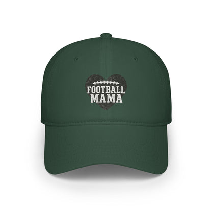 Football Mama Low Profile Baseball Cap, Sports Mom Hat, Team Parent Gift, Athletic Apparel, Game Day Gear