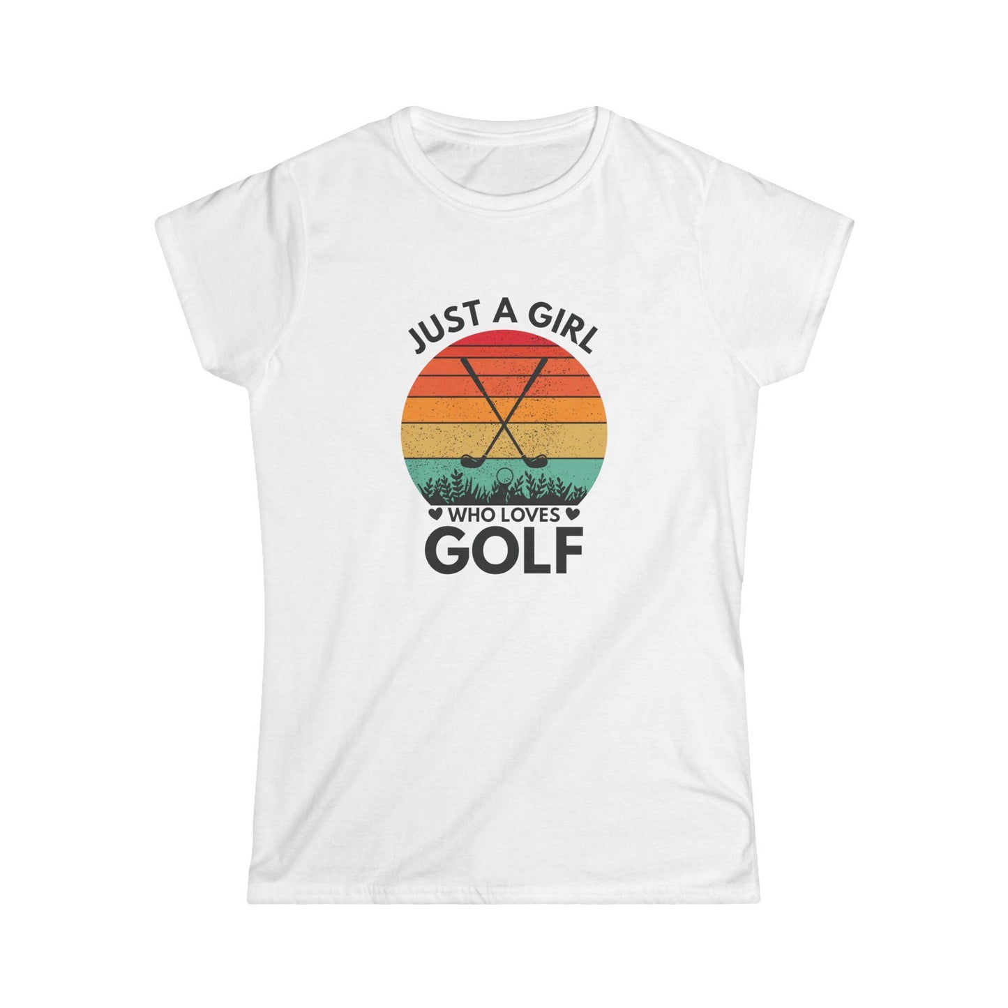 Just a Girl Who Loves Golf Women's Tee - Perfect Gift for Golf Enthusiasts, Sports Lovers, Summer Vibes, Fashionable Casual Wear, [...]