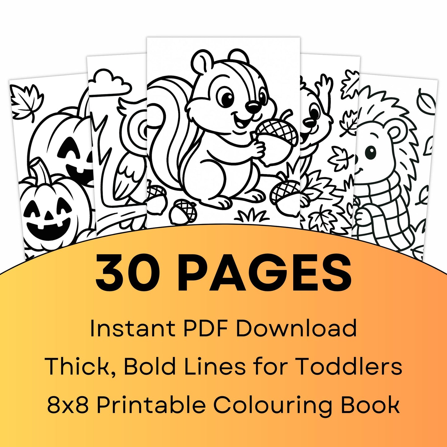 Vibrant Autumn Vibes Coloring Book - Get Cozy and Color Away