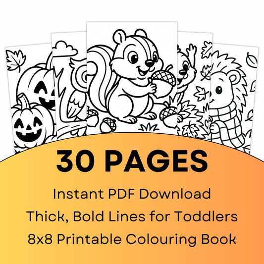 Vibrant Autumn Vibes Coloring Book - Get Cozy and Color Away