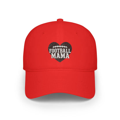 Football Mama Low Profile Baseball Cap, Sports Mom Hat, Team Parent Gift, Athletic Apparel, Game Day Gear