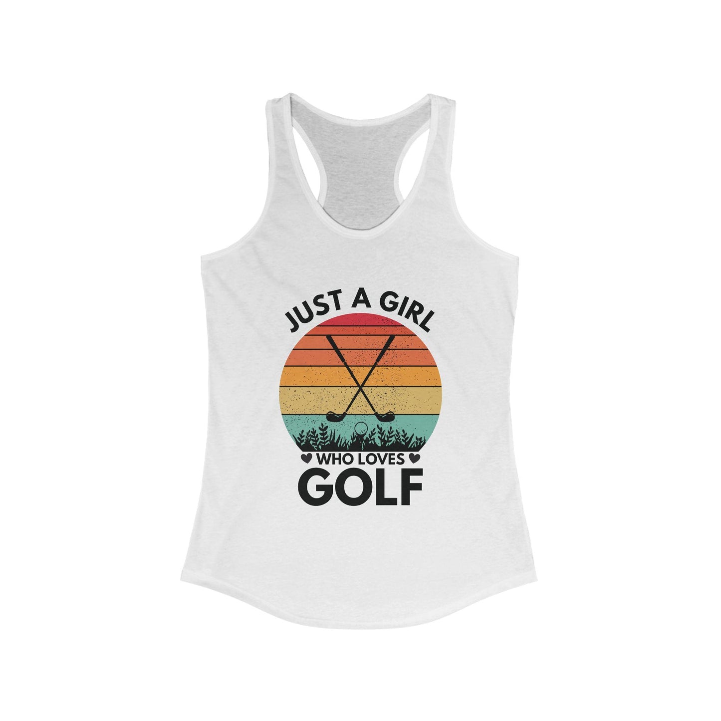 Retro Golf Lover Racerback Tank, Perfect for Golf Lovers, Summer Casual Wear, Gift for Her, Outdoor Activities