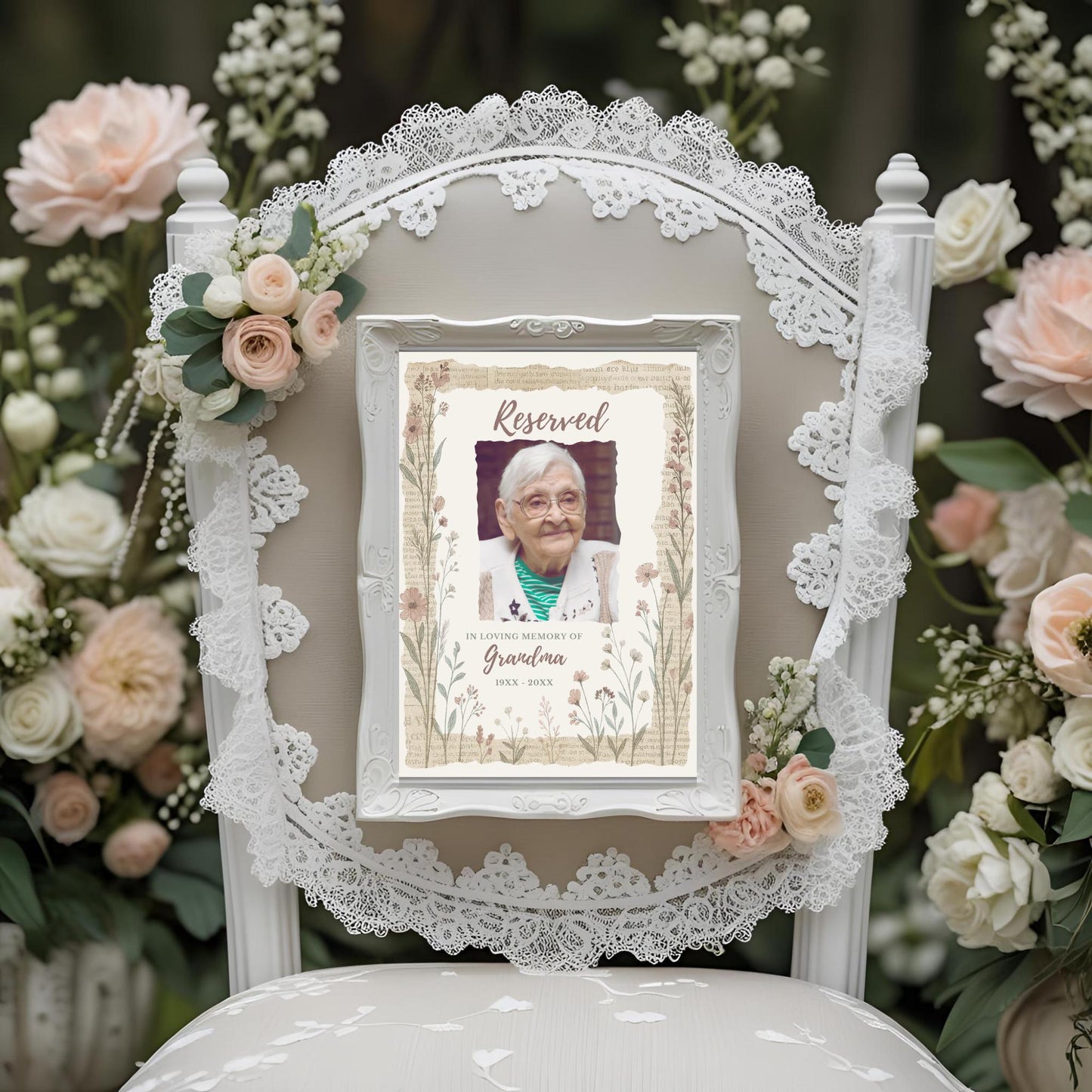 Rustic Wildflower, Newspaper, Wedding Invitation