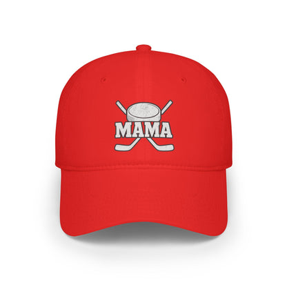 Mama Hockey Cap | Low Profile Baseball Cap | Supportive Gift for Hockey Moms | Sportswear | Outdoor Activities | Holiday Gifts