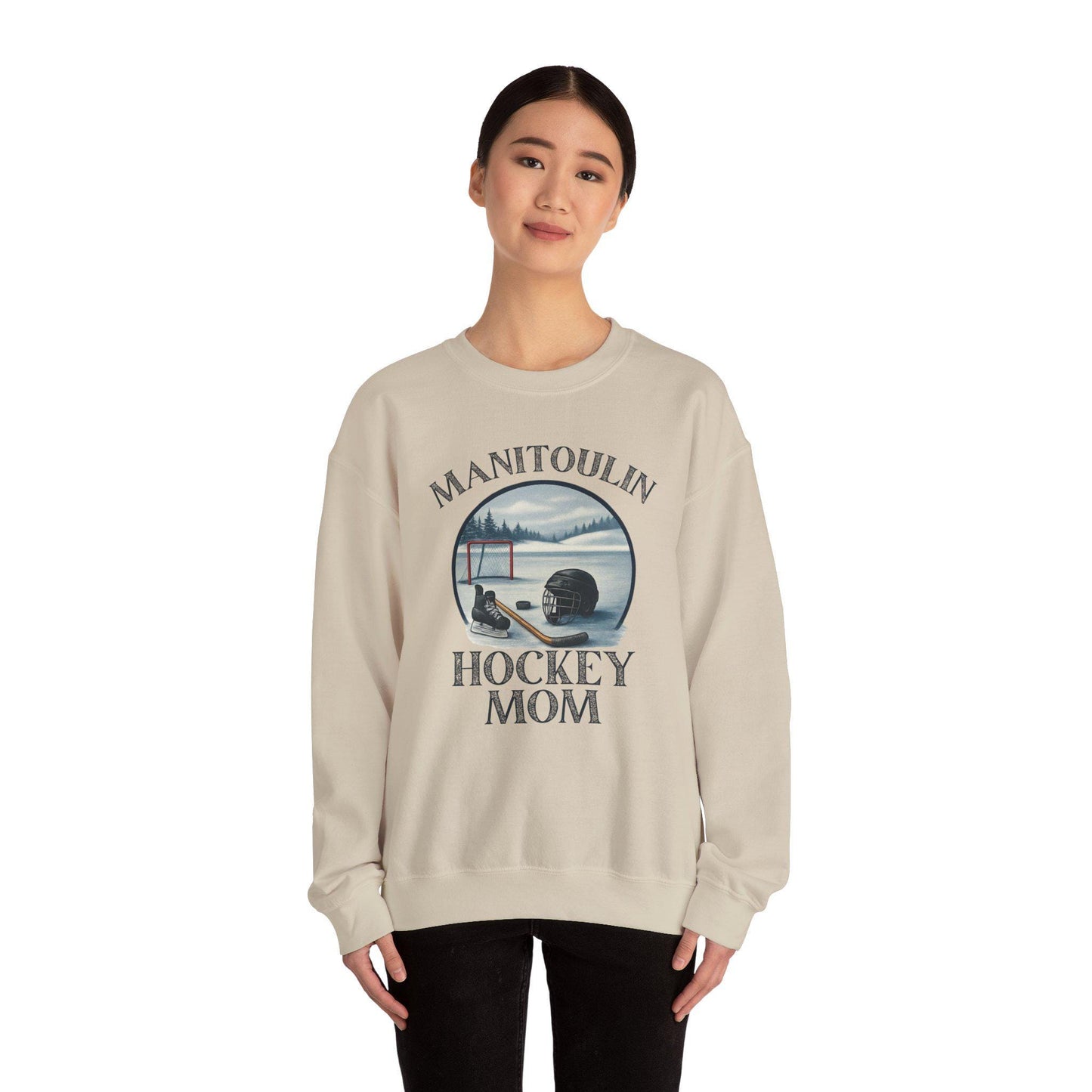 Manitoulin Hockey Supporter Crewneck Sweatshirt, Cozy Sweater for Sports Lovers, Gift for Hockey Moms, Unisex Apparel, Winter Fashion
